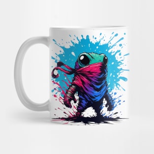 Cool Ninja Samurai Frog Anime Ink Splash Mug